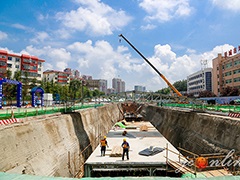 晉城市區(qū)中原街地下綜合管廊道路工程全面開工